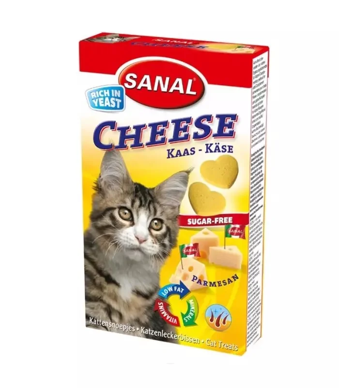 قرص مخمر گربه سانال با طعم پنیر ۳۰ گرم (sanal cheese)