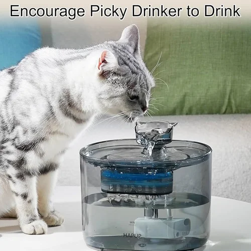 آبخوری اتوماتیک بدنه شیشه ای با سری گربه ۲.۲ لیتری pet water fountain