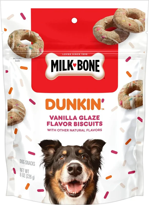 تشویقی سگ دونات وانیلی میلک بون Milk Bone Dunkin