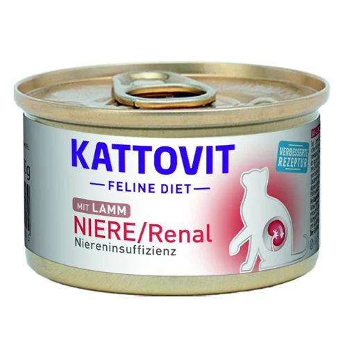 کنسرو درمانی گربه رنال کتوویت با طعم بره KATTOVIT renal mit lamm