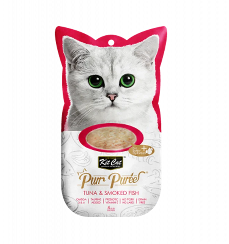 بستنی گربه برند کیت کت طعم ماهی تن با روغن ماهی (kit cat pur puree tuna and fish oil)
