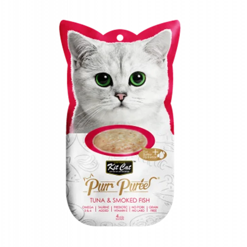 بستنی گربه برند کیت کت طعم ماهی تن با روغن ماهی (kit cat pur puree tuna and fish oil)