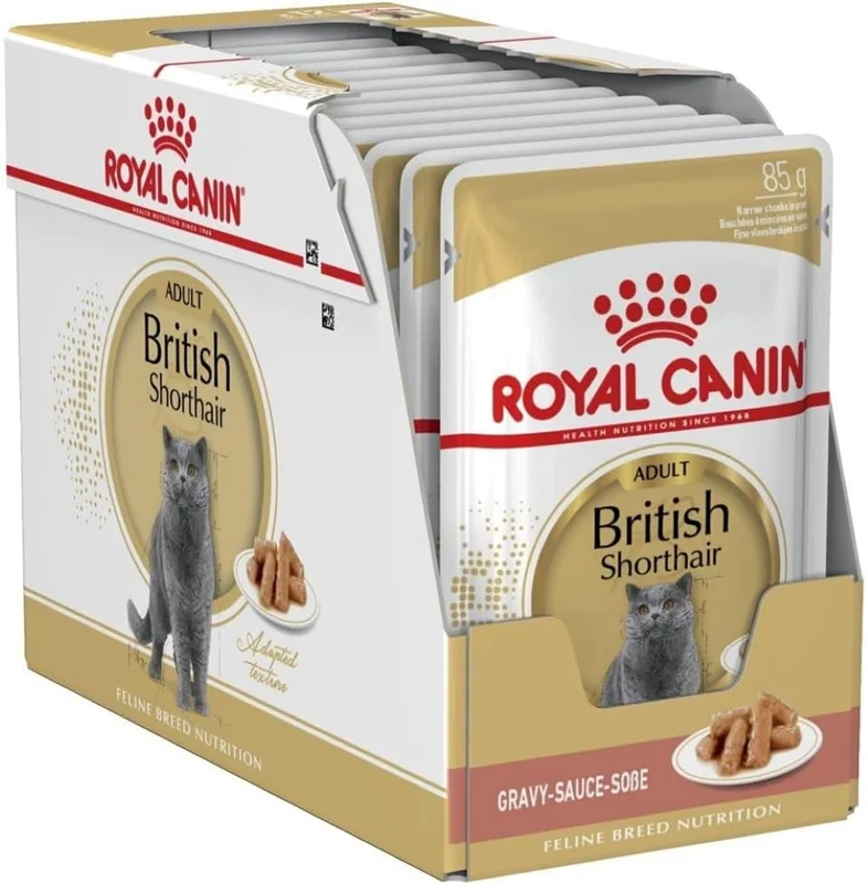 پوچ گربه بریتیش رویال کنین ۱۲ عددی Royal Canin british short hair pouch