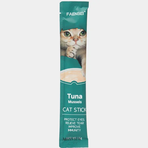 بستنی گربه فنبی تقویت بینایی و سیستم ایمنی ماهی تن و صدف   ۱۵ گرم Faenbei