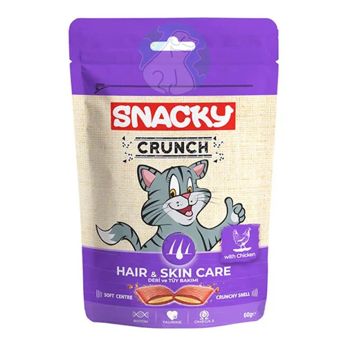 تشویقی گربه کرانچی اسنکی حمایت از پوست و مو (Snacky crunch hair and skin care)