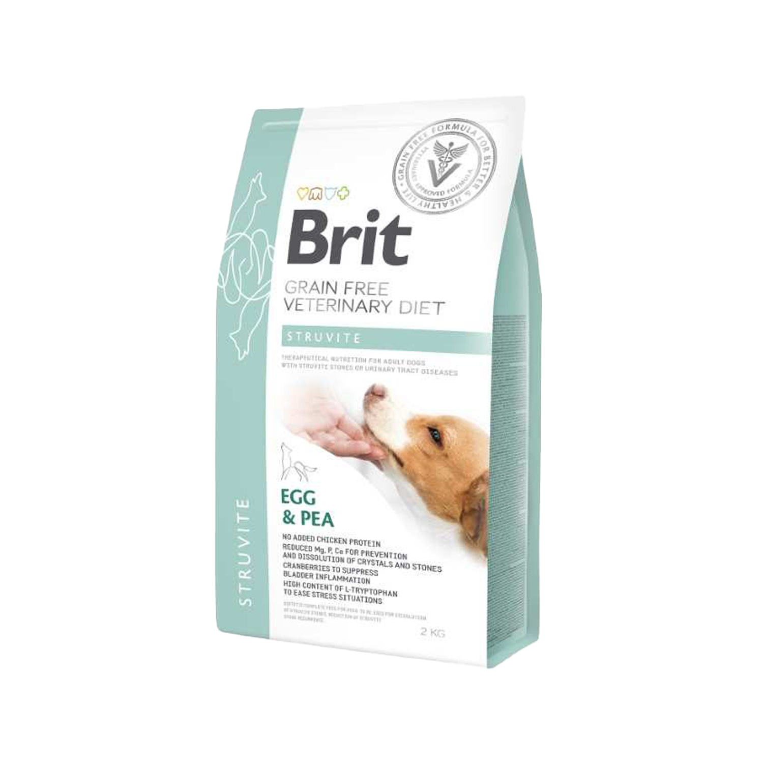 غذای خشک سگ استروویت (یورینری) بریت کر بدون غلات ۲ کیلوگرم Brit Veterinary Diet Dog - Grain free - Struvite