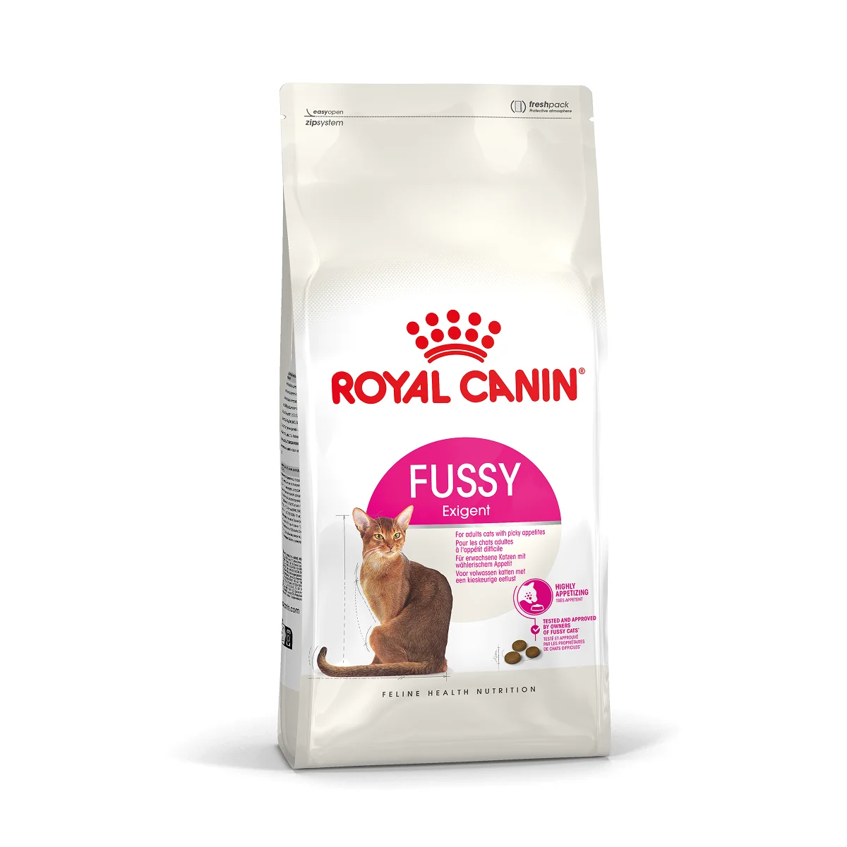 غذا خشک فازی اگزیجنت گربه های بدغذا رویال کنین فله بسته بندی زیپ کیپ Royal canine Fussy exigent
