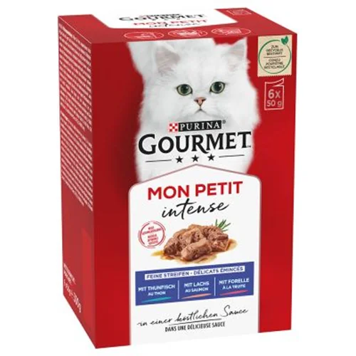پوچ گربه گورمت مدل mon petit طعم ماهی تن (Gourmet MON PETIT intense)