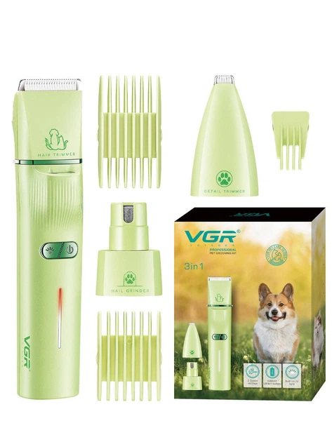 کیت اصلاح و گرومینگ و سوهان ناخن گربه و سگ VGR professional pet grooming kit