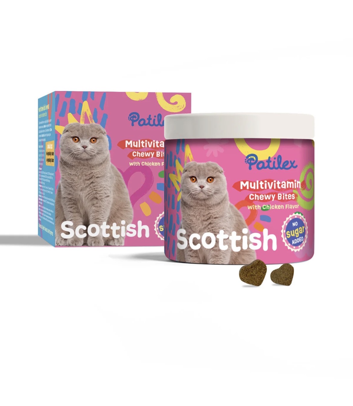 مکمل مولتی ویتامین طعم مرغ مخصوص نژاد اسکاتیش پتیلکس patilex multivitamin chewy bites