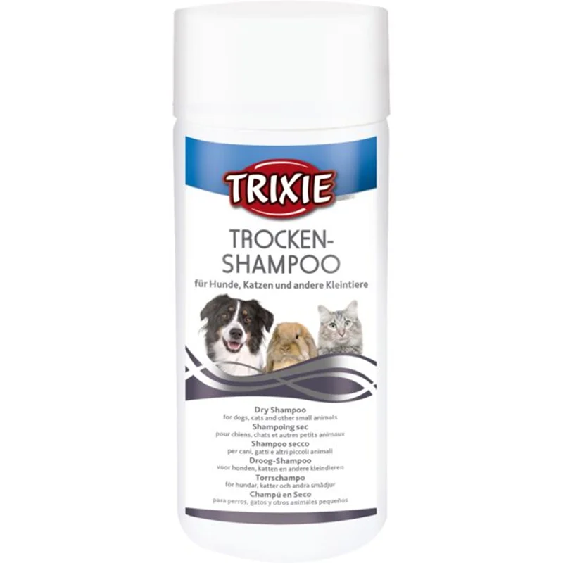 شامپو خشک پودری تریکسی برای گربه ها و سگ ها و جوندگان Trixie trocken shampoo