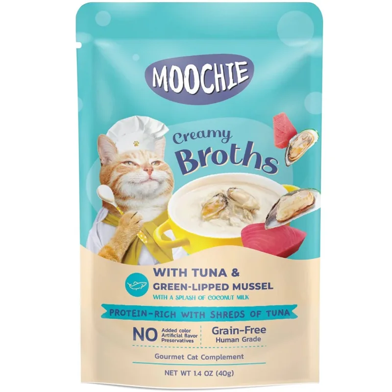 پوچ خامه ای موچی گربه ماهی تن و صدف کفه ای (Moochie creamy broth)