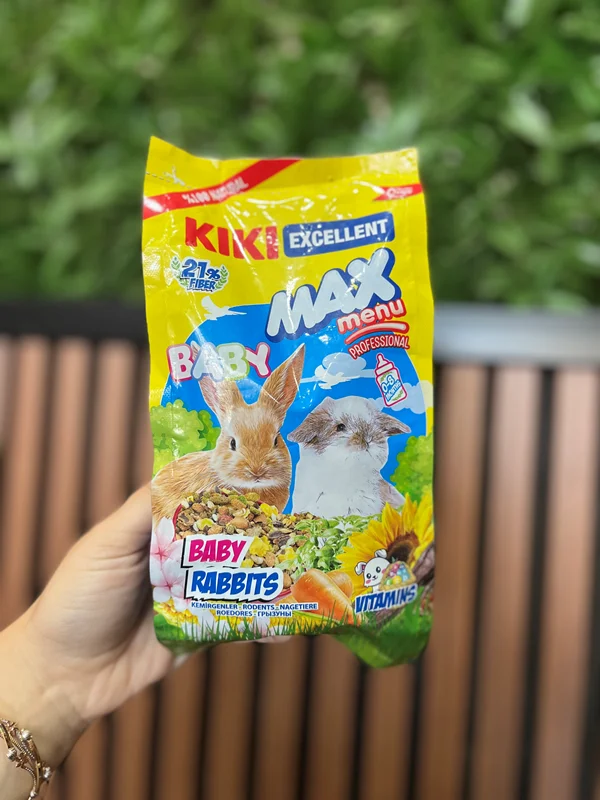 غذای کامل بچه خرگوش کیکی ۵۰۰ گرم Kiki Excellent Max Menu Baby Rabbits Food