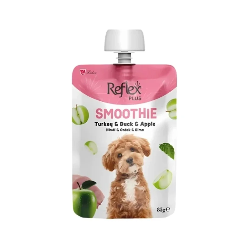 تشویقی پودینگ سگ رفلکس پلاس بوقلمون و اردک و سیب ۸۵ گرمReflex Plus Smoothie