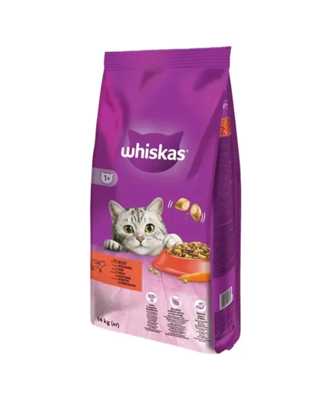 غذای خشک ویسکاس گربه طعم بیف فله ای (whiskas cat food)
