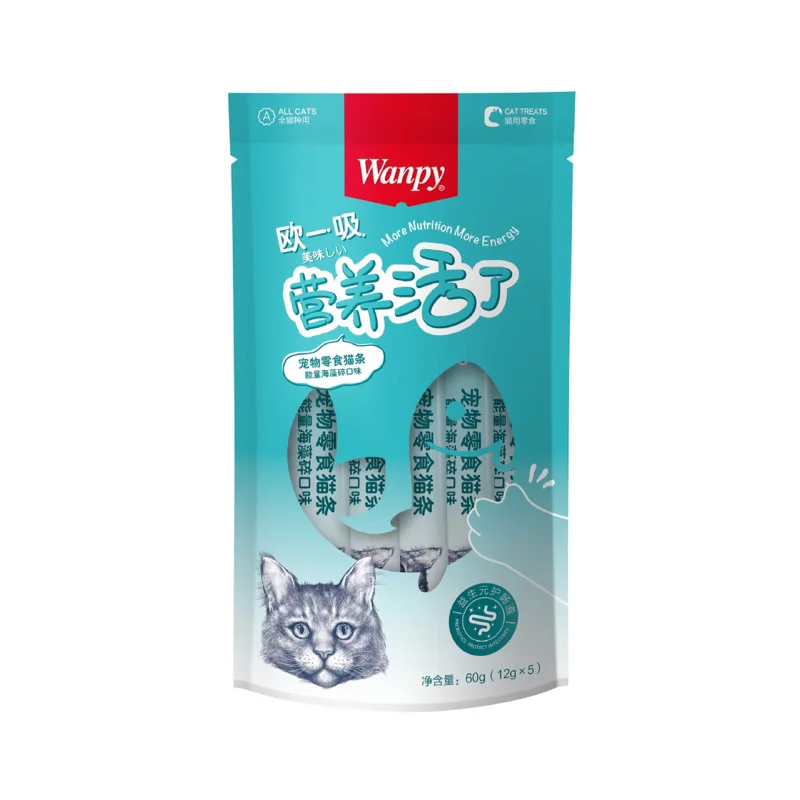 بستنی ونپی کینگ گربه طعم جلبک دریایی wanpy creamy treat