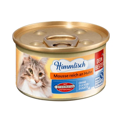 کنسرو گربه موس گوشت مرغ سری بهشتی دین بستس Dein Bestes Himmlisch mousse reich an huhn