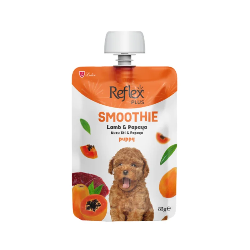 تشویقی پودینگ توله سگ رفلکس پلاس بره و پاپایا ۸۵ گرمReflex Plus Smoothie