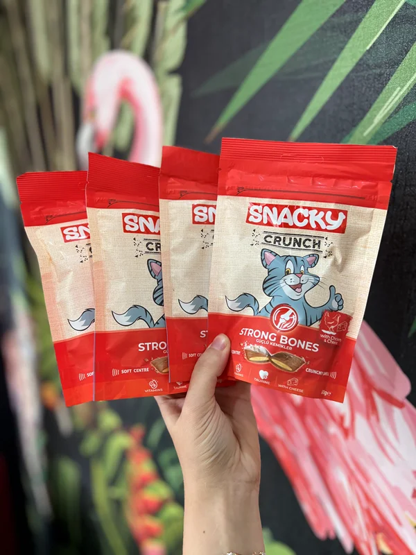 تشویقی گربه کرانچی اسنکی تقویت استخوان ۴ عددی (Snacky crunch Strong Bones)