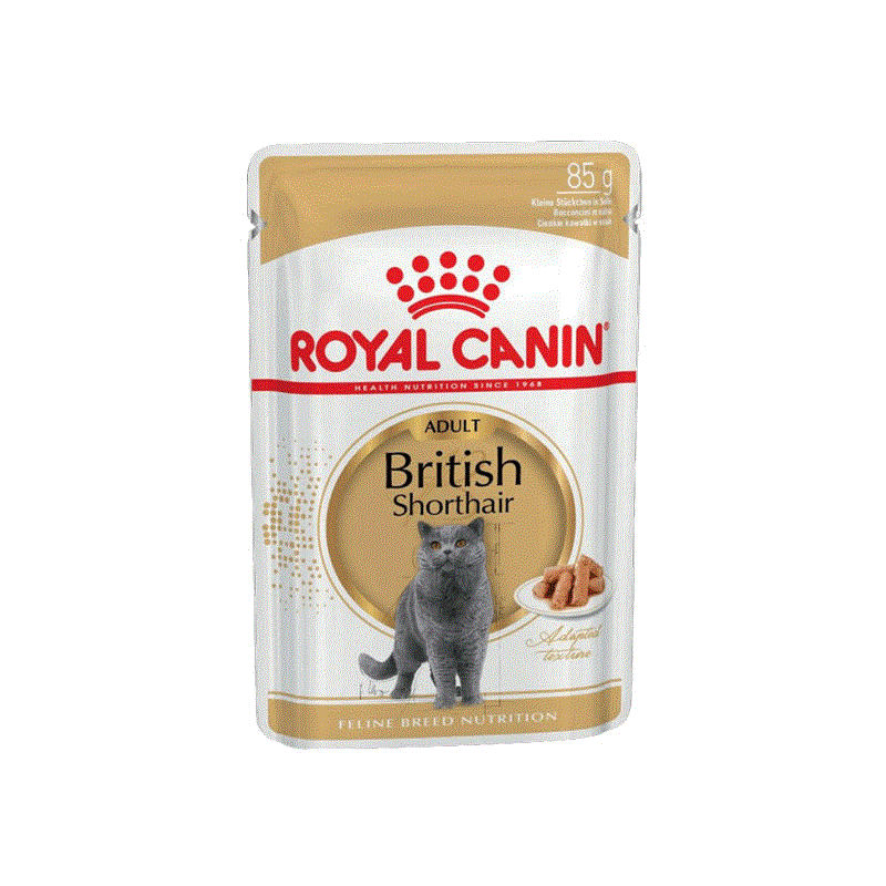 پوچ گربه بریتیش رویال کنین ۸۵ گرمی Royal Canin british short hair pouch