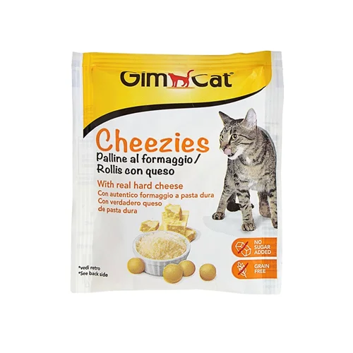 تشویقی گربه طعم پنیر پارمزان جیم کت ۱۰ گرمی Gimcat cheezies rollis con queso