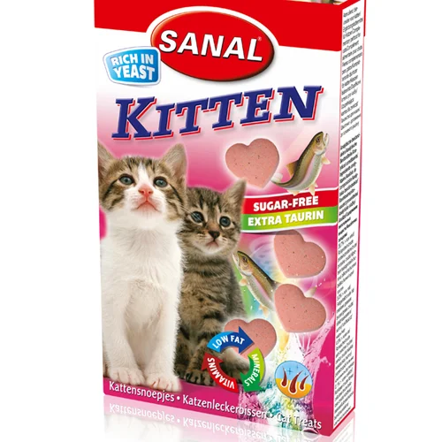 قرص مخمر بچه گربه سانال با طعم ماهی سالمون ۳۰ گرم (sanal kitten)