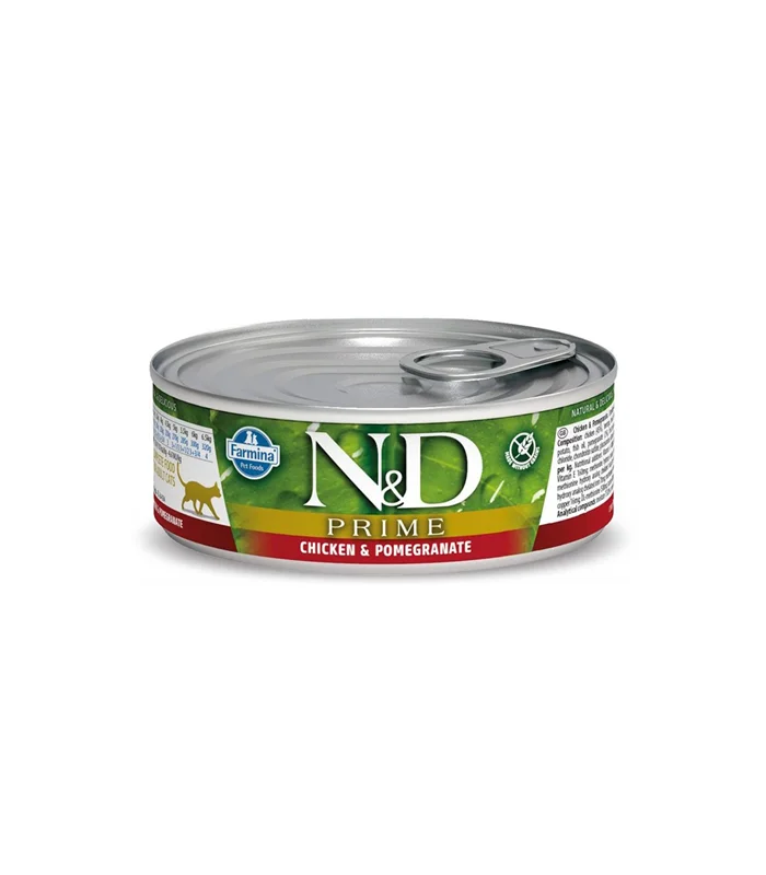 کنسرو بچه گربه ان اند دی N&D با طعم مرغ و انار ۸۰ گرم (N&D Canned Kitten Wet Food With Chicken & Pamegranate)