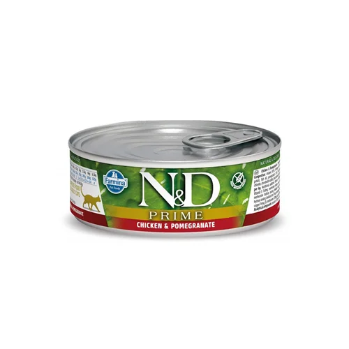 کنسرو بچه گربه ان اند دی N&D با طعم مرغ و انار ۸۰ گرم (N&D Canned Kitten Wet Food With Chicken & Pamegranate)