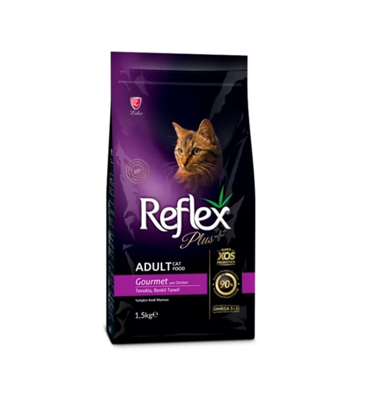 غذای خشک گربه رفلکس گورمت مولتی کالر فله بسته بندی زیپ کیپ Reflex gourmet