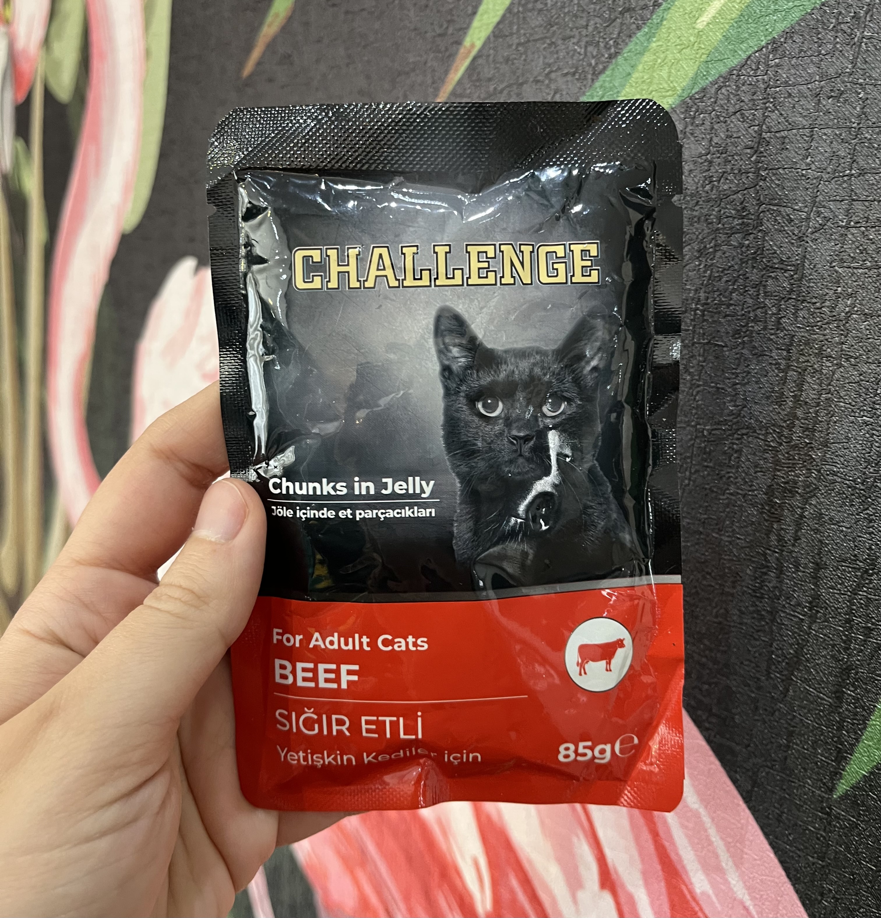 پوچ گربه بیف در ژله چلنج ۸۵ گرم Challenge chunks in jelly