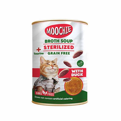 کنسرو سوپ گربه عقیم شده طعم اردک موچی Moochie Broth Soup