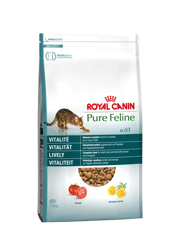 غذای خشک گربه سرزندگی و شادابی پیور فلاین رویال کنین ۳ کیلوگرم Royal canin pure feline lively