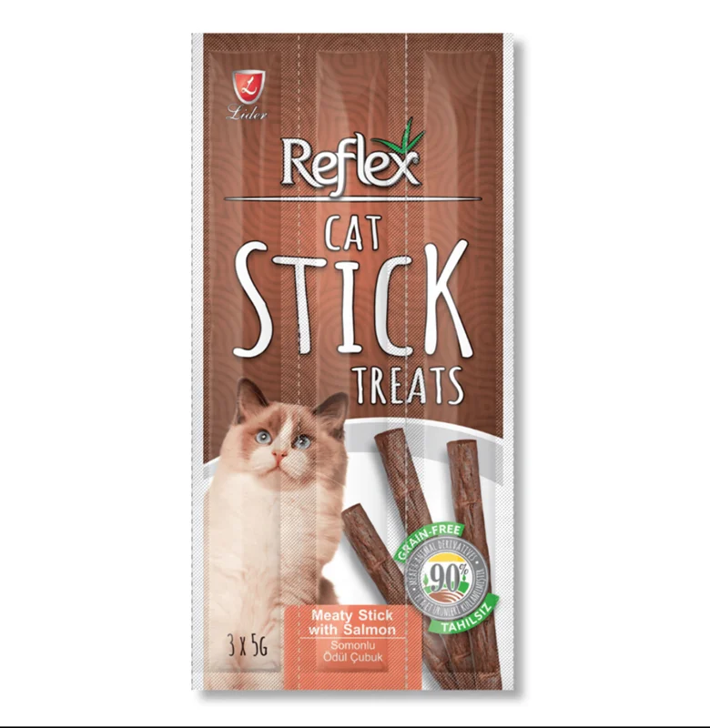 تشویقی مدادی گربه رفلکس طعم سالمون Reflex cat stick treats