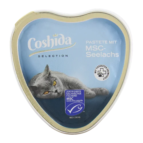 ووم قلبی گربه کوشیدا با طعم زغال ماهی آلاسکا coshida