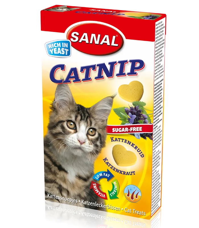 قرص مخمر گربه سانال با طعم کتنیپ ۳۰ گرم (sanal catnip)