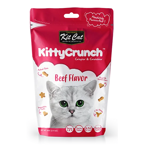 تشویقی کرانچی گربه کیت کت طعم بیف (kit cat kitty crunch beef flavor)