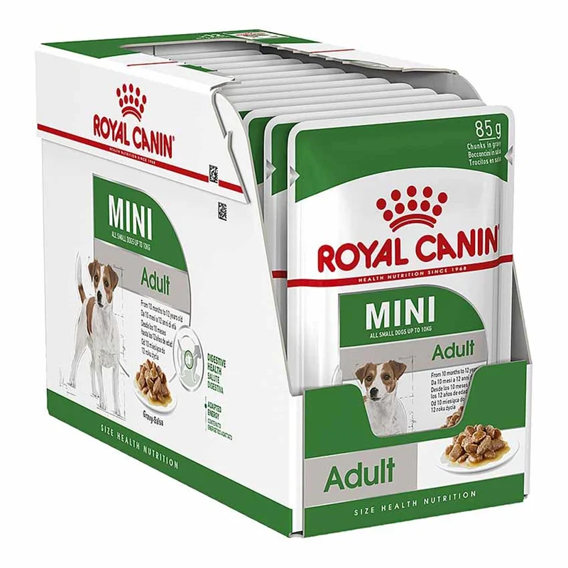 پوچ سگ مینی ادالت رویال کنین ۸۵ گرم royal canin mini adult