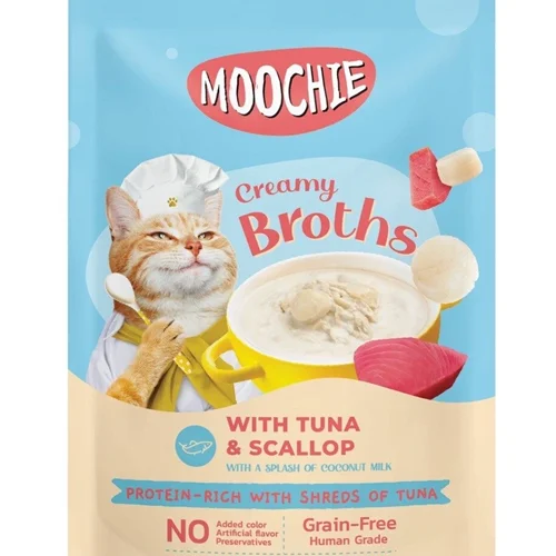 پوچ خامه ای موچی گربه ماهی تن و صدف (Moochie creamy broth)