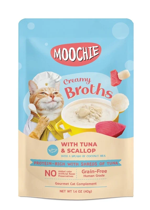 پوچ خامه ای موچی گربه ماهی تن و صدف (Moochie creamy broth)