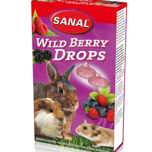 تشویقی جوندگان سانال با طعم انواع توت Sanal wild berry drops